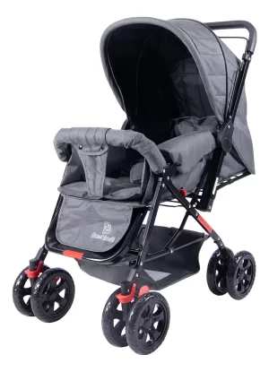 Carrinho de Bebê Passeio Tipo Berço Bambinelli Fox Cor Preto