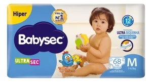 Fralda BabySec Ultrasec Galinha Pintadinha Tamanho M 68 unid