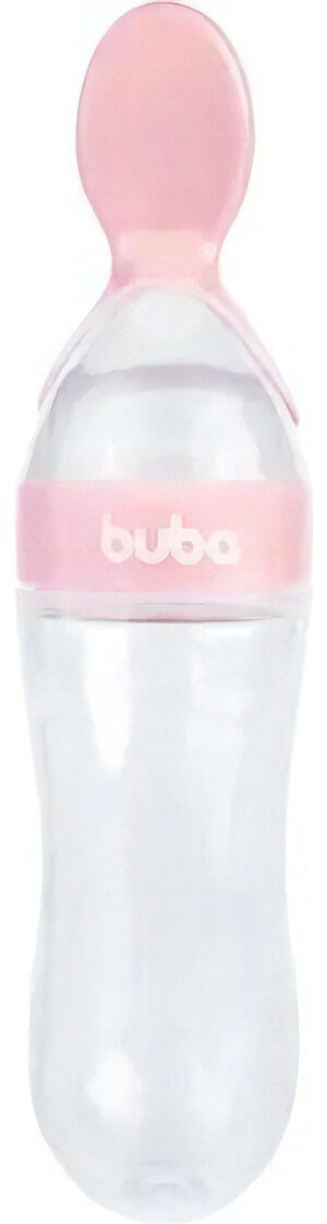 Colher Dosadora Para Papinha Em Silicone Para Bebê Rosa Buba