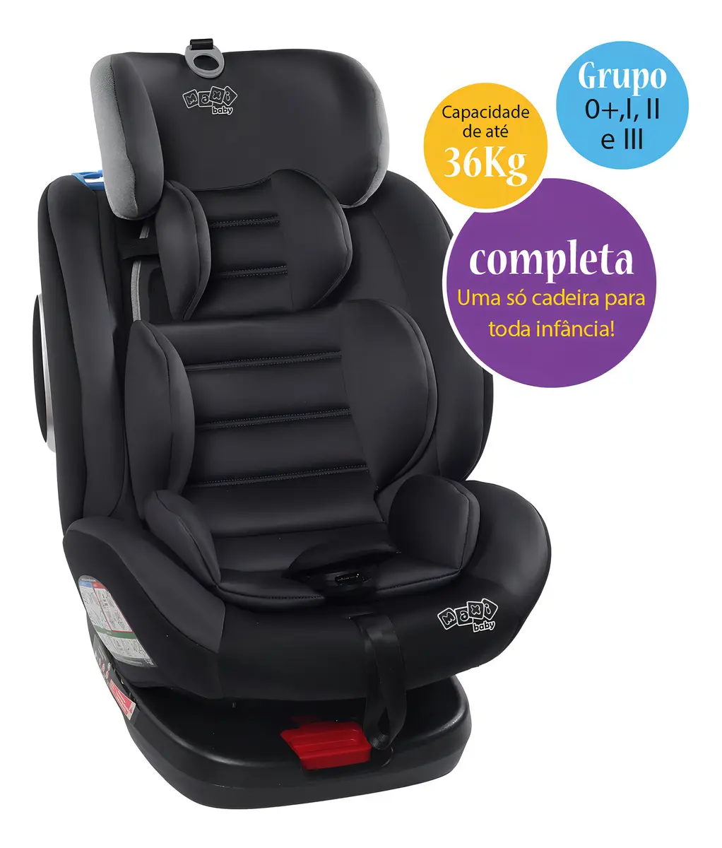 Cadeira De Carro Infantil Max360 Isofix 36kgs Maxi Baby - Preto - Imagem 6