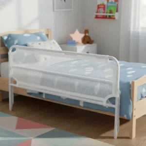 Grade de Proteção para Cama Infantil Pancadão Eletrônicos Branca Aço Dobrável