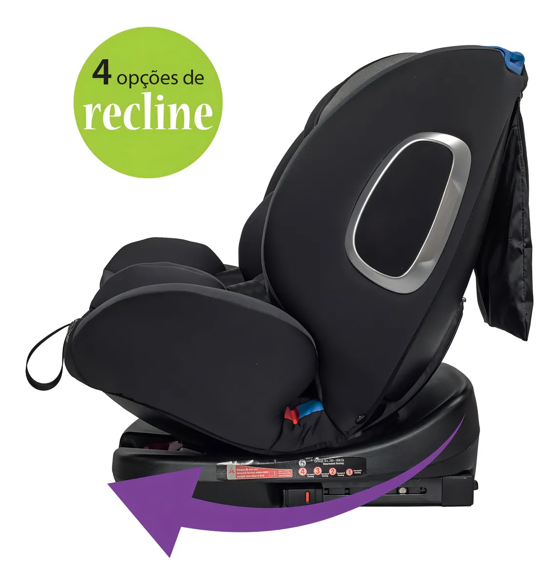 Cadeira De Carro Infantil Max360 Isofix 36kgs Maxi Baby - Preto - Imagem 7