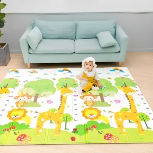 Tapete Tatame Infantil Emborrachado Carrinho Dobrável Dupla