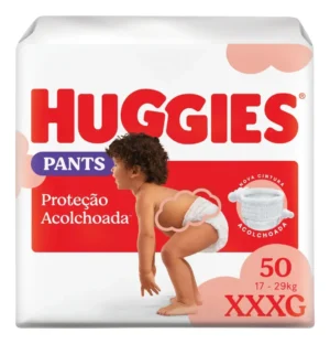Fralda Descartável Huggies Proteção Acolchoada Xxxg 50 Unidades