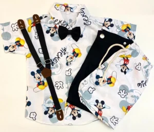 Mickey Conjunto Tematico Look 2 Em 1 Aniversário Infantil