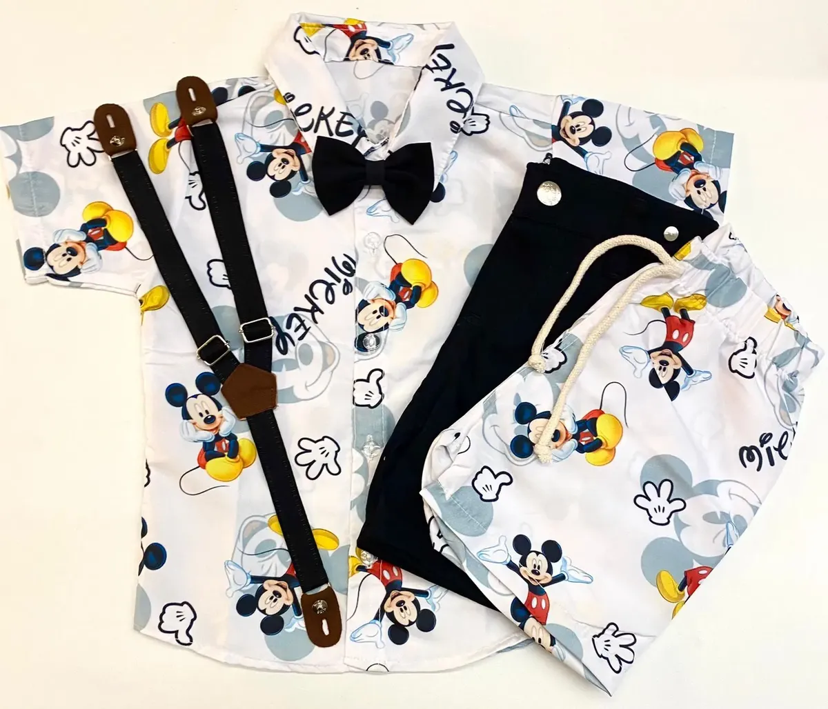 Mickey Conjunto Tematico Look 2 Em 1 Aniversário Infantil