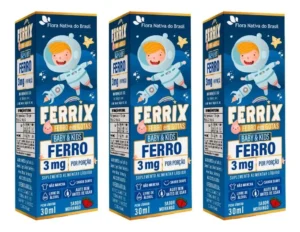 Suplemento Nutricional Ferro Líquido Ferrix Kids Flora Nativa Morango