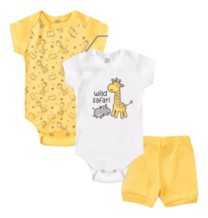 Conjunto De Bebê Menino 3 Pecabody Tapa Fralda Calor Atacado