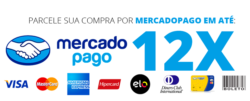 Parcele sua compra pelo Mercado Pago em até 12x